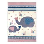 Kindervloerkleed Happy Elefant polypropeen - Crème - 80 x 150 cm