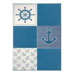 Kinderteppich Ocean Patchwork Polypropylen - Blau - 80 x 150 cm