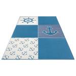 Tapis enfant Ocean Patchwork Polypropylène - Bleu - 80 x 150 cm