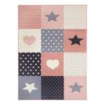 Kinderteppich Pretty Patchwork Polypropylen - Rosa - 120 x 170 cm