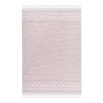 Wollen vloerkleed Colored Macrame Three wol/katoen - natuurlijk roze - 190 x 290 cm