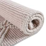 Wollen vloerkleed Colored Macrame Three wol/katoen - natuurlijk roze - 190 x 290 cm