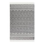 Wollen vloerkleed Colored Macrame Two wol/katoen - natuurlijk grijs - 140 x 140 cm