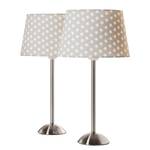 Lampe Tila VIII Coton / Acier inoxydable - 2 ampoules