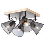 Plafondlamp Whole II staal - Aantal lichtbronnen: 4