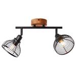 Plafondlamp Avia ijzer/massief grenenhout - Aantal lichtbronnen: 2