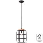 Suspension Gwen I Fer / Partiellement en pin massif - 1 ampoule