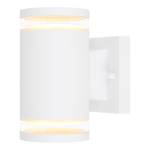 Applique Alcala Verre transparent / Fer - 2 ampoules - Blanc