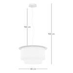 Suspension Le Roux I Coton / Fer - 1 ampoule