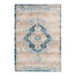 Tapis Baroque 500 Fibres synthétiques - Crème / Bleu - 80 x 150 cm