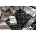 Tapis épais Bijou 225 Fibres synthétiques - Noir / Argenté - 80 x 150 cm