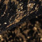 Hoogpolig vloerkleed Bijou 225 kunstvezels - Zwart/goudkleurig - 80 x 150 cm