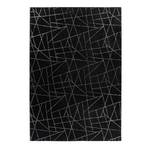 Hoogpolig vloerkleed Bijou 125 kunstvezels - Zwart/zilverkleurig - 160 x 230 cm