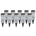 LED-solargrondpen Cyrus (set van 10) acrylglas/roestvrij staal - 1 lichtbron