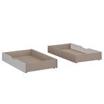 Bedlade Atlanta (set van 2) Grijs - Plaatmateriaal - 59 x 16 x 108 cm