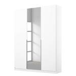 Armoire à portes battantes Alabama Blanc alpin - 136 x 229 cm - Basic - Avec portes miroir