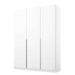 Armoire à portes battantes Alabama Blanc alpin - 136 x 210 cm - Basic - Sans portes miroir