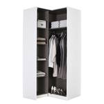 Armoire d’angle Alabama II Blanc alpin - Hauteur : 210 cm - Sans portes miroir