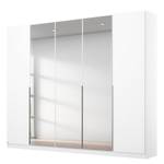 Armoire à portes battantes Alabama Blanc alpin - 226 x 210 cm - Premium - Avec portes miroir