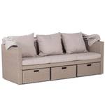 Loungeset Alberta (4-teilig) Webstoff / Polyrattan - Braun