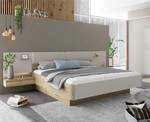 Struttura letto Barbourville Marrone - Bianco - Materiale a base lignea - 305 x 99 x 212 cm