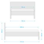 Massivholzbett Tanville Wildeiche - 140 x 200cm