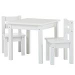 Table et chaises Mads (3 éléments) Blanc