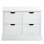 Commode La Hume III Bois massif - Blanc