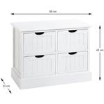 Commode La Hume III Bois massif - Blanc