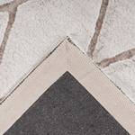 Laagpolig vloerkleed Vivica 225 kunstvezels - Taupe/wit - 160 x 230 cm
