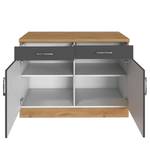 Unterschrank Sorrento I Grau / Wotaneiche Dekor - Breite: 100 cm