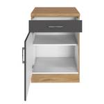 Unterschrank Sorrento I Grau / Wotaneiche Dekor - Breite: 50 cm