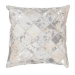 Sierkussen Lavish leer - Zilver - 45 x 45 cm