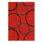 Hoogpolig vloerkleed Maedow kunstvezels - rood/zwart