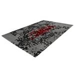 Laagpolig vloerkleed Broadway VII kunstvezels - grijs/rood - 80 x 150 cm