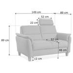 Sofa Baulon (2-Sitzer) Flachgewebe - Flachgewebe Ama: Hellgrau