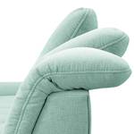 Canapé d’angle Boussay Tissu - Tissu Neli: Aqua - Méridienne courte à gauche (vue de face) - Sans fonction couchage