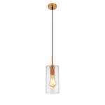 Hanglamp Adara I transparant glas/ijzer - 1 lichtbron