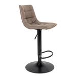 Chaises de Bar Bazian (lot de 2) Microfibre / Acier - Marron clair