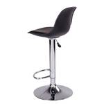 Chaises de bar (lot de 2) Imitation cuir / Chrome - Noir / Chrome