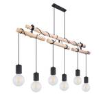 Suspension Hermine II Fer / Eucalyptus massif - 6 ampoules