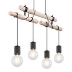 Suspension Hermine I Fer / Eucalyptus massif - 4 ampoules