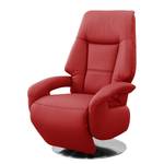 Fauteuil relax Givors Cuir véritable - Cuir Pua: Rouge - Fonction relaxation - Avec aide au redressement