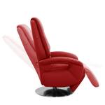 Fauteuil relax Givors Cuir véritable - Cuir Pua: Rouge - Fonction relaxation - Avec aide au redressement