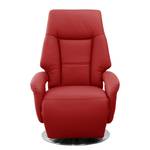 Relaxfauteuil Givors echt leer - Leer Pua: Rood - Relaxfunctie - Met opstahulp