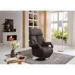 Fauteuil relax Foulbec Cuir véritable - Cuir Pua: Marron foncé - Fonction relaxation