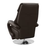 Relaxfauteuil Foulbec echt leer - Leer Pua: Donkerbruin - Relaxfunctie