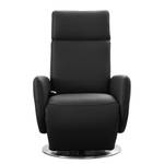 Fauteuil relax Bosville Cuir véritable - Cuir Pua: Noir - Fonction relaxation - Réglage électrique : 2 moteurs avec batterie