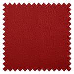 Gestoffeerde Hocker Monteux echt leer - Leer Pua: Rood - 63 x 63 cm