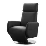 Fauteuil relax Bosville Cuir véritable - Cuir Pua: Noir - Fonction relaxation - Réglage électrique : 2 moteurs avec câble